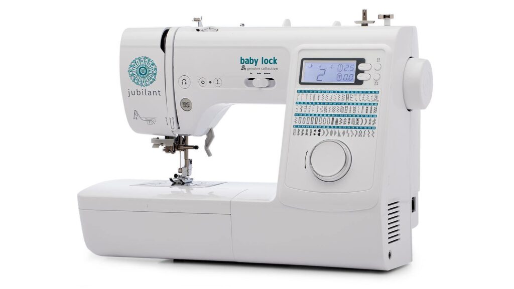 Automated stitch selection Baby Lock Jubilant Sewing Machine Enhanced lighting system Baby Lock Jubilant Sewing Machine