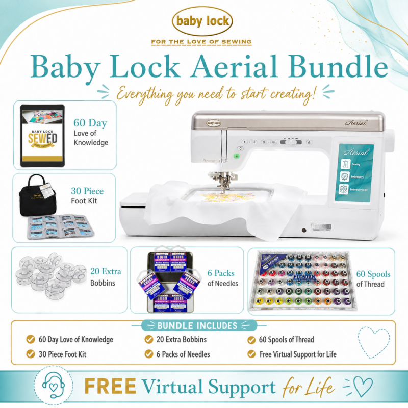 Baby Lock Aerial embroidery machine bonus Bundle