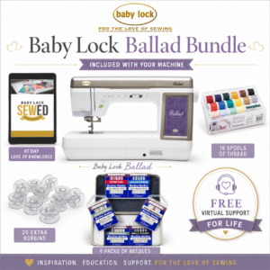 Baby Lock Ballad sewing machine bonus bundle