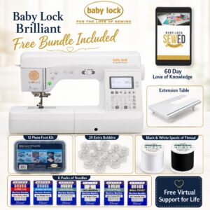 Baby Lock Brilliant sewing machine bonus bundle