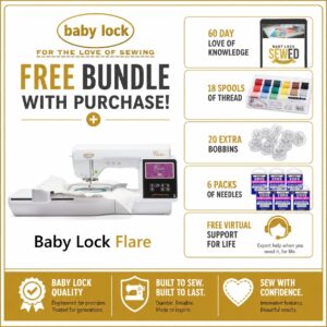 Baby Lock Flare embroidery machine bonus bundle