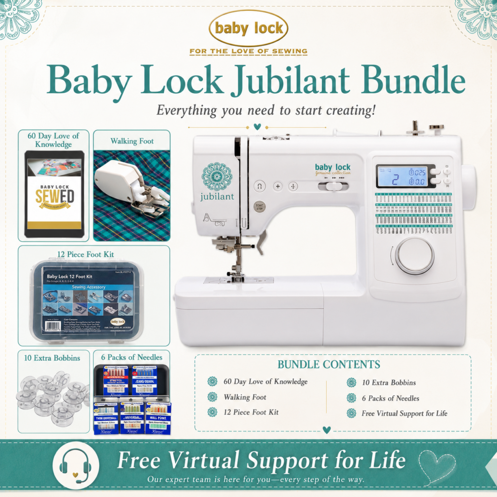 Baby Lock Jubilant sewing machine bonus bundle