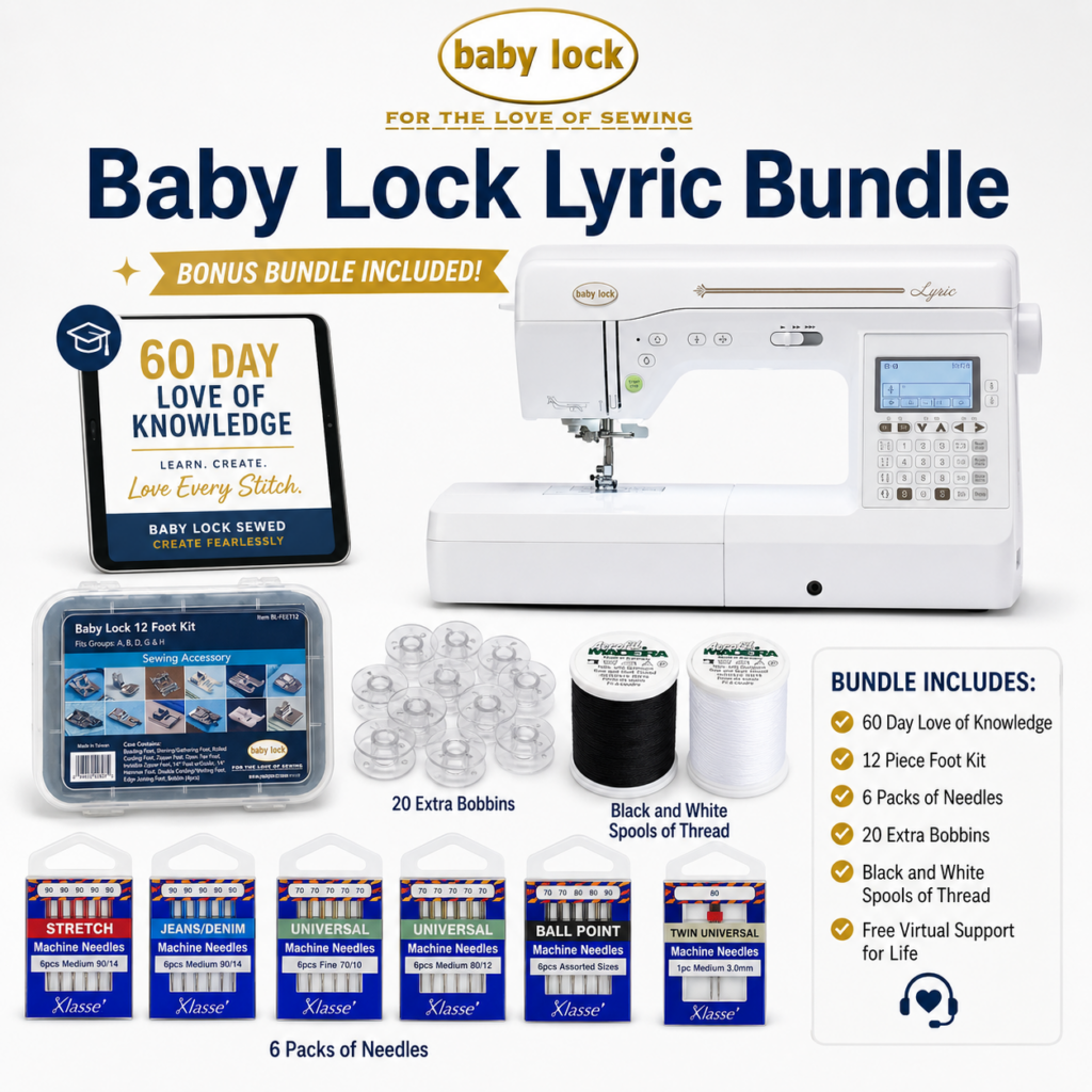 Baby Lock Lyric sewing machine bonus bundle