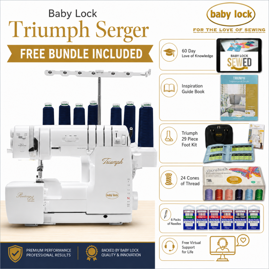 Baby Lock Triumph serger bonus bundle