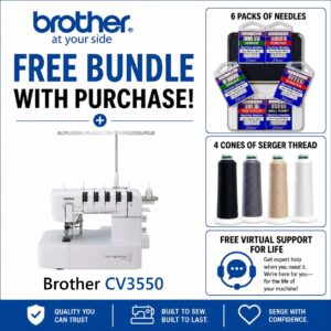 Brother CV3550 serger bonus bundle