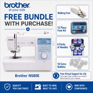 Brother NS80E sewing machine bonus bundle