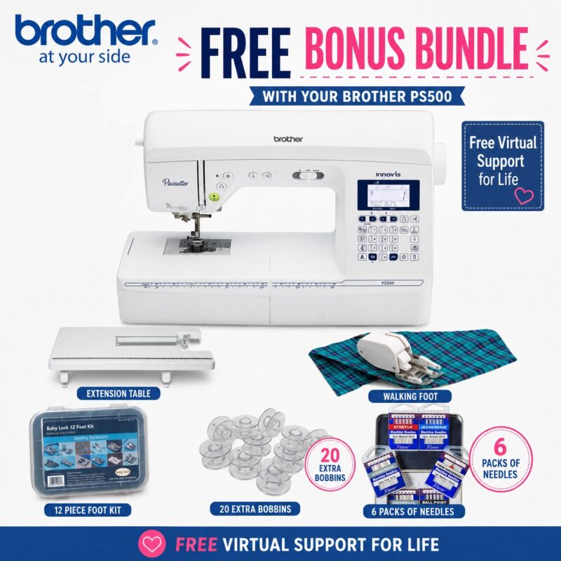 Brother PS500 sewing machine bonus bundle