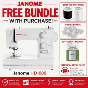 Janome HD1000 sewing machine bonus bundle