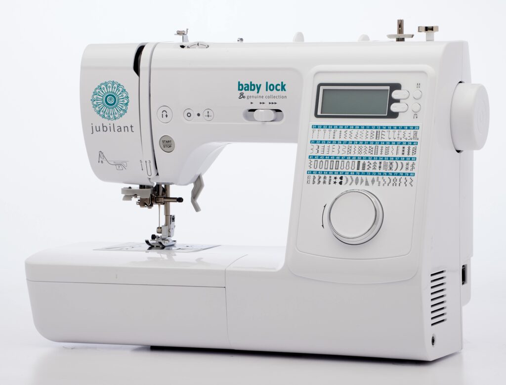 Lightweight and portable Baby Lock Jubilant Sewing Machine Compact size for easy storage Baby Lock Jubilant Sewing Machine