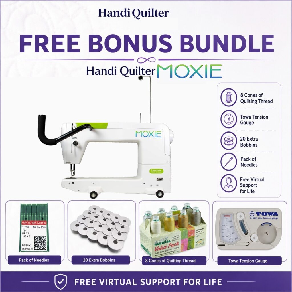 Handi Quilter Moxie longarm bonus bundle