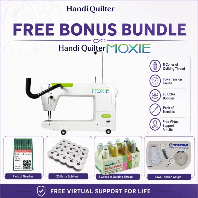 Handi Quilter Moxie longarm bonus bundle