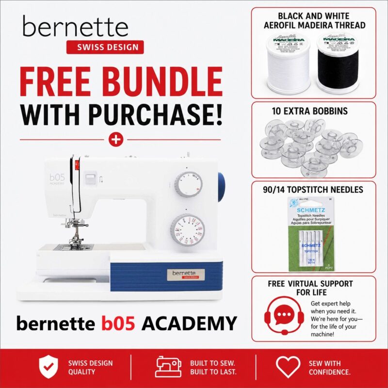 bernette 05 ACADEMY sewing machine bonus bundle