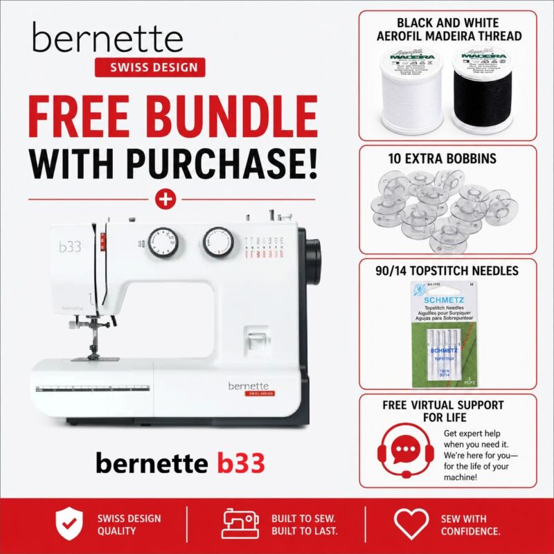 bernette 33 sewing machine bonus bundle