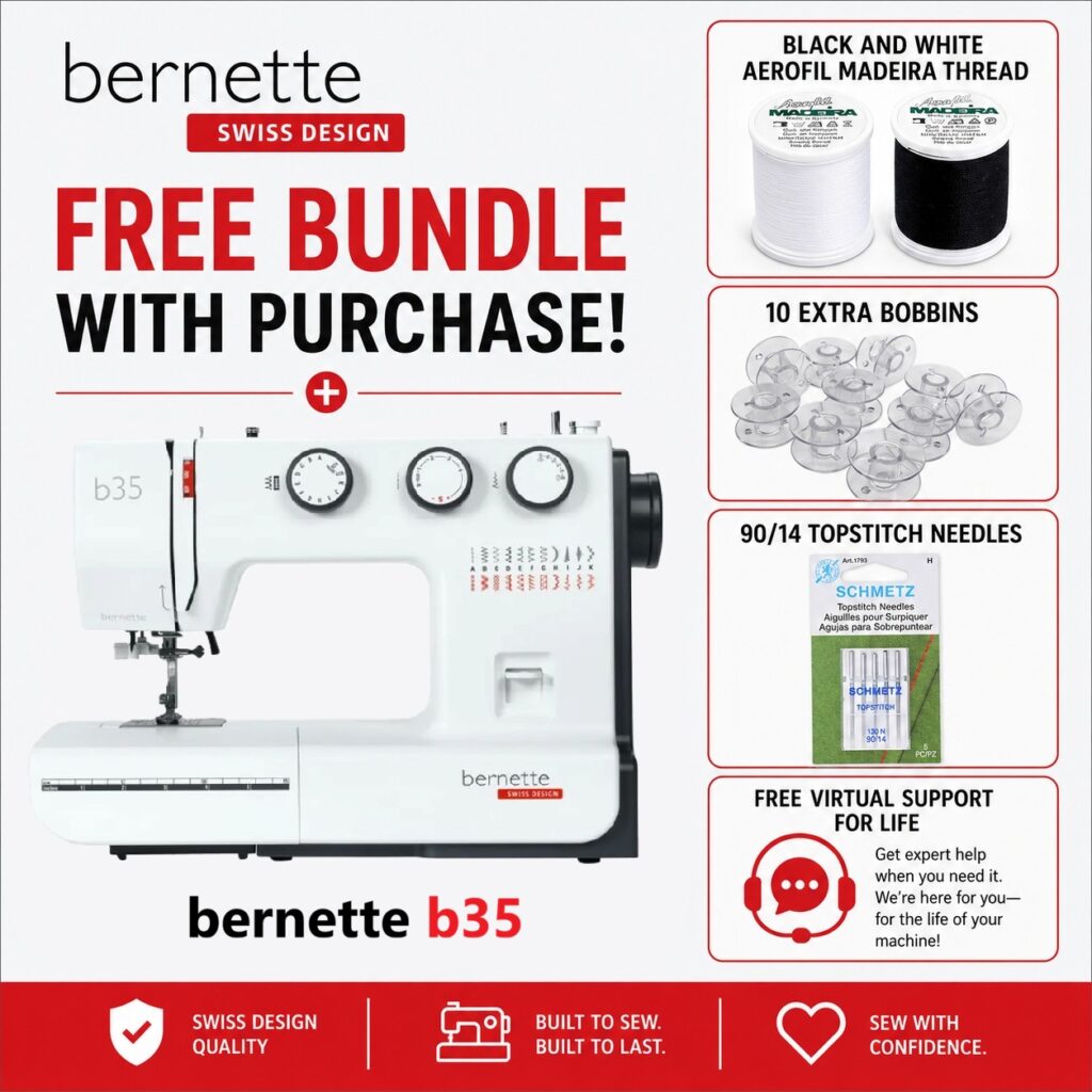 bernette 35 sewing machine bonus bundle