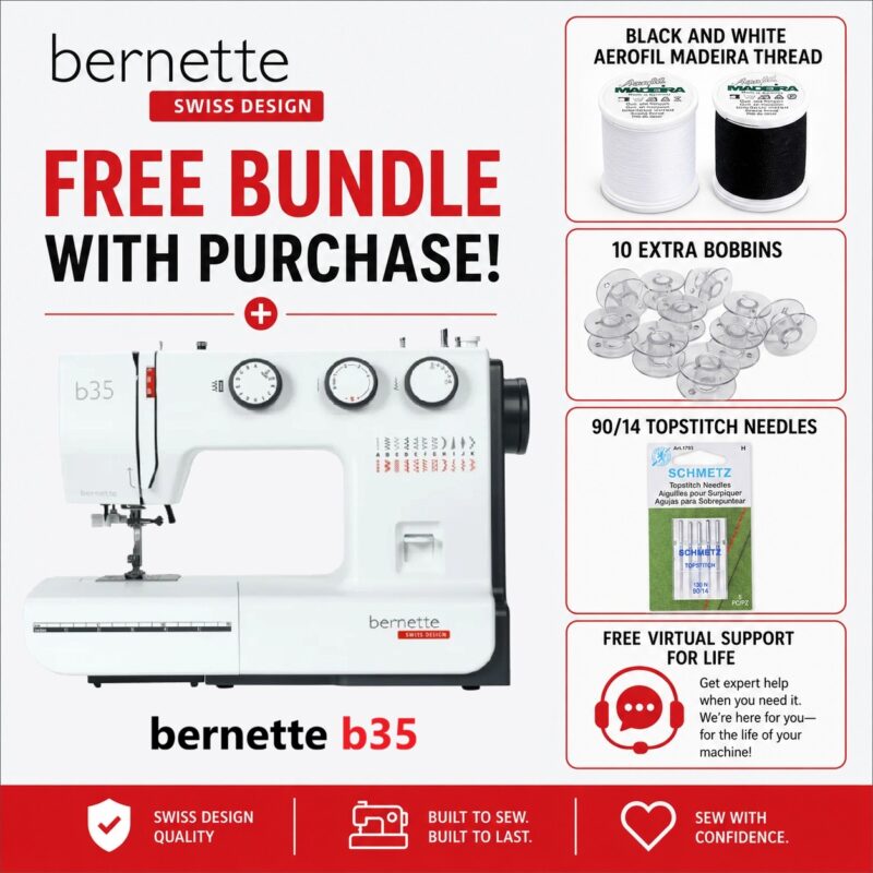bernette 35 sewing machine bonus bundle