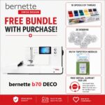 bernette b70 DECO embroidery machine bonus bundle