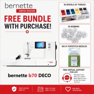 bernette b70 DECO embroidery machine bonus bundle