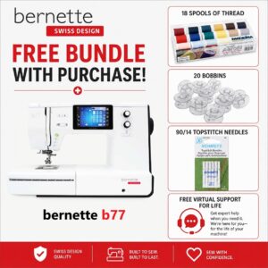 bernette b77 sewing machine bonus bundle