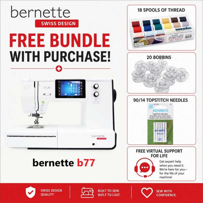 bernette b77 sewing machine bonus bundle