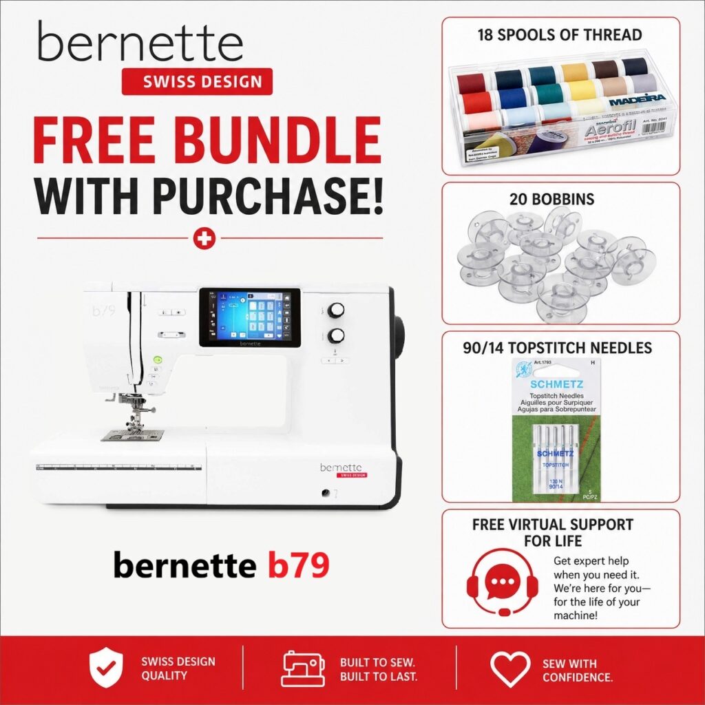 bernette b79 sewing machine bonus bundle