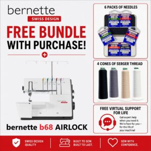 bernette 68 AIRLOCK serger machine bonus bundle