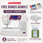 Janome 3160QDC-G sewing machine bonus bundle