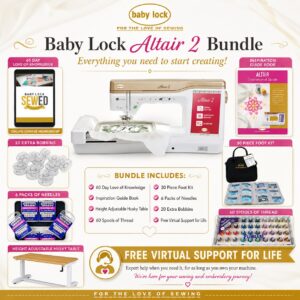 Baby Lock Altair 2 sewing and embroidery machine bonus Bundle