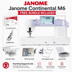 Janome Continental M6 sewing machine bonus bundle