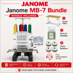 Janome MB-7 commercial embroidery machine bonus bundle