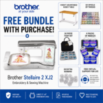 Brother Stellaire 2 XJ2 sewing and embroidery machine bonus bundle