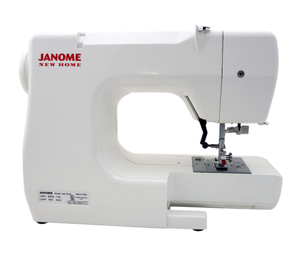 Jem Gold 660 sewing machine accessories and attachments Jem Gold 660 sewing machine with wide sewing area