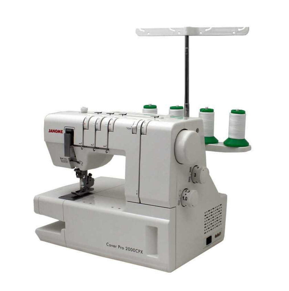 Custom tailoring best deals on Janome CoverPro 2000CPX Machine Accessories included Janome CoverPro 2000CPX Serger Machine sale