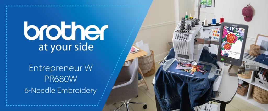 Versatile embroidery options in Brother PR680W Machine