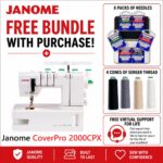Janome CoverPro 2000CPX serger machine bonus bundle