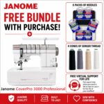 Janome CoverPro 3000 Professional serger machine bonus bundle