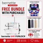 bernette 48 FUNLOCK serger machine bonus bundle