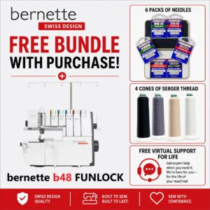 bernette 48 FUNLOCK serger machine bonus bundle