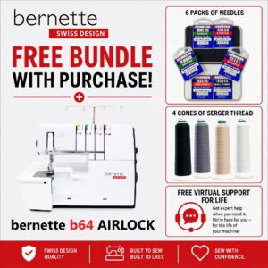 bernette 64 AIRLOCK serger machine bonus bundle