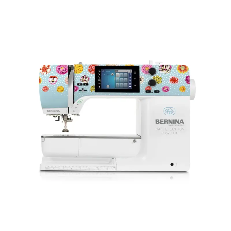 High-quality sewing and embroidery delivered by Bernina 570 QE E Kaffe