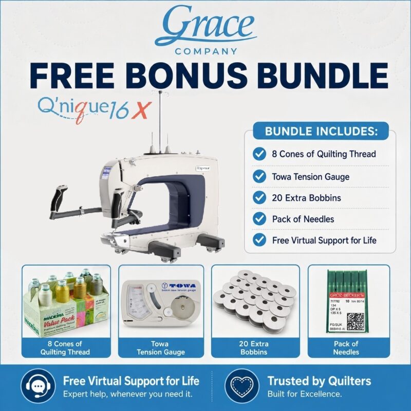 Grace Company Q'nique 16X longarm bonus bundle