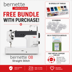 bernette 08 Straight Stitch sewing machine bonus bundle