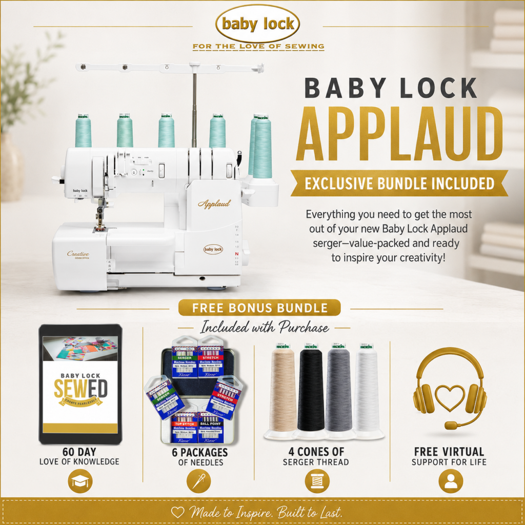Baby Lock Applaud serger machine bonus bundle