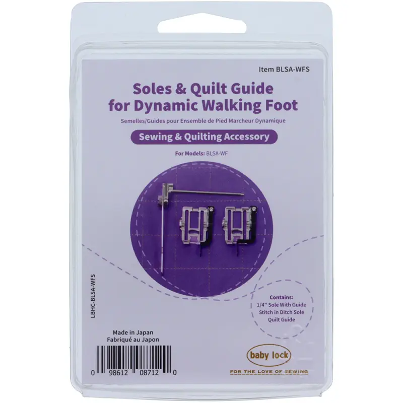 Get creative with Baby Lock Interchangeable Sole Set for Dynamic Walking Foot