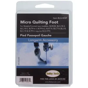 Get Baby Lock Micro Quilting Foot for detailed quilt designs