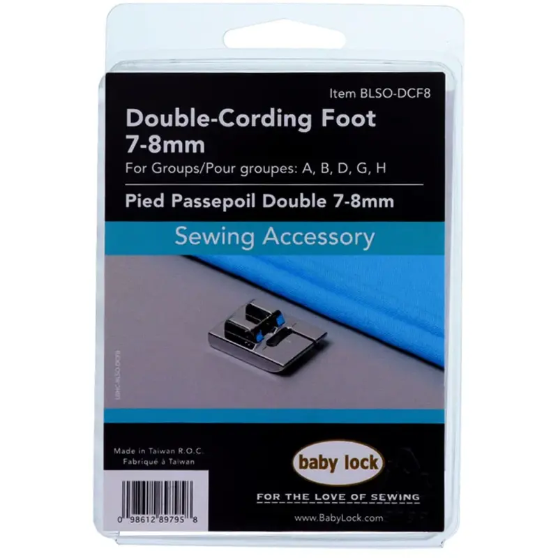 Baby Lock Double Cording Foot 7-8mm for sale now