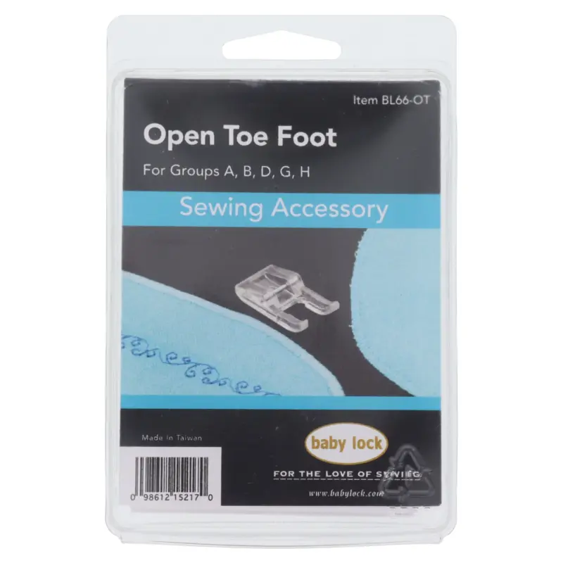 Improve sewing techniques using Baby Lock Open Toe Foot