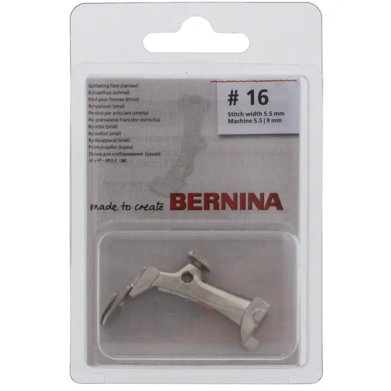 Essential sewing accessory BERNINA #16 Gathering Foot with Slide purchase today