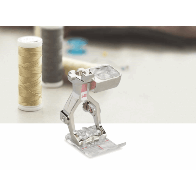 Professional sewing with BERNINA #34D Reverse-Pattern Foot Clear Sole available