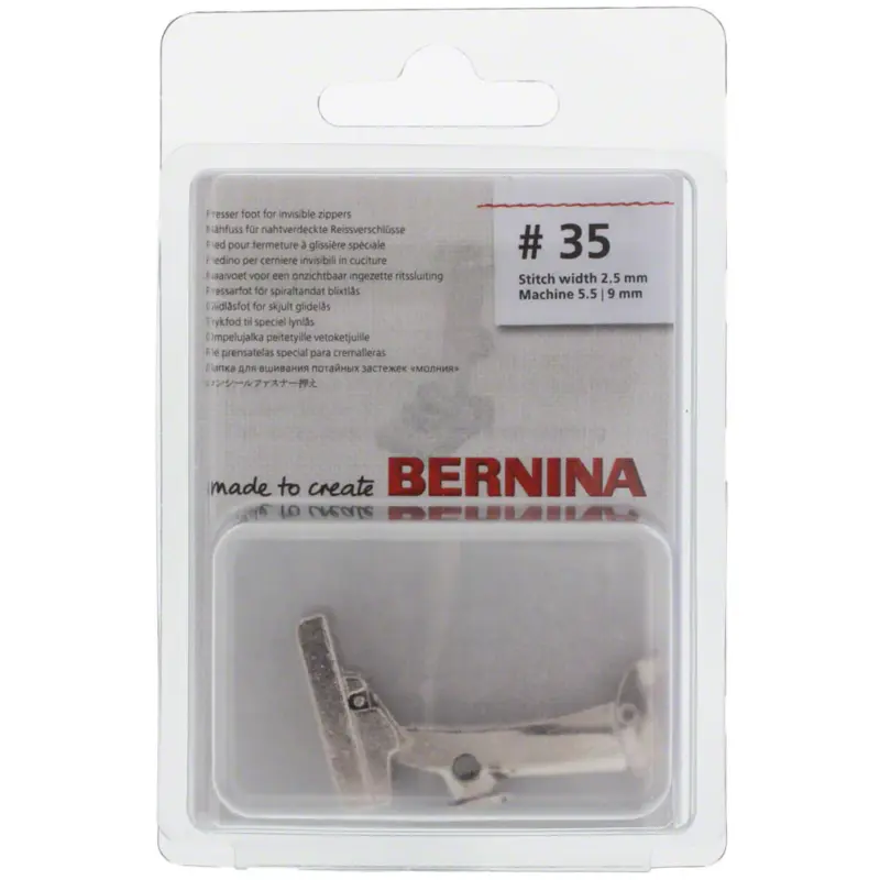 Buy online BERNINA #35 Invisible-Zipper Foot for enhanced fabric handling