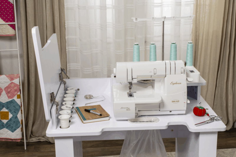 Transform your serging room Koala Serger Studio White benefits online